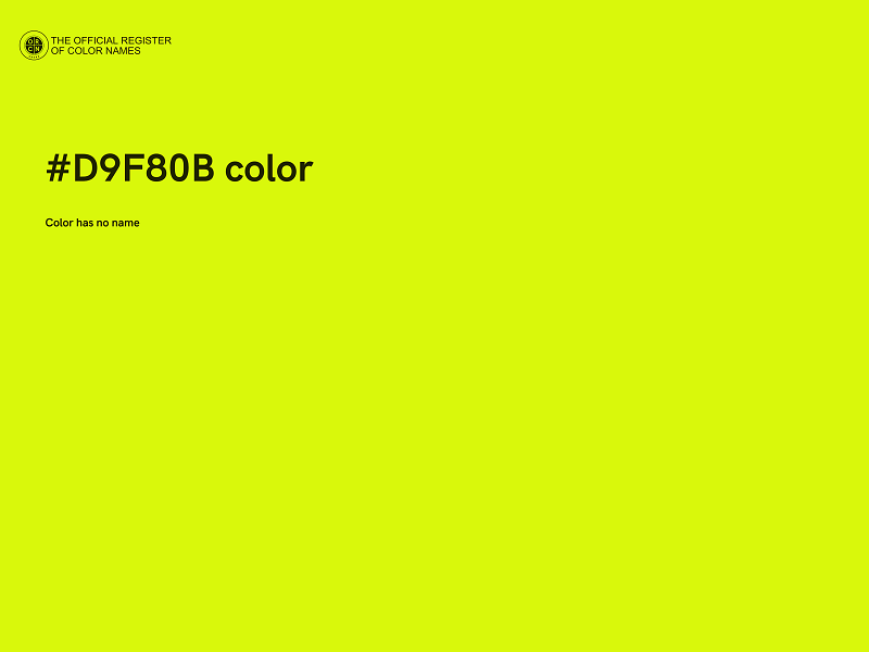 #D9F80B color image