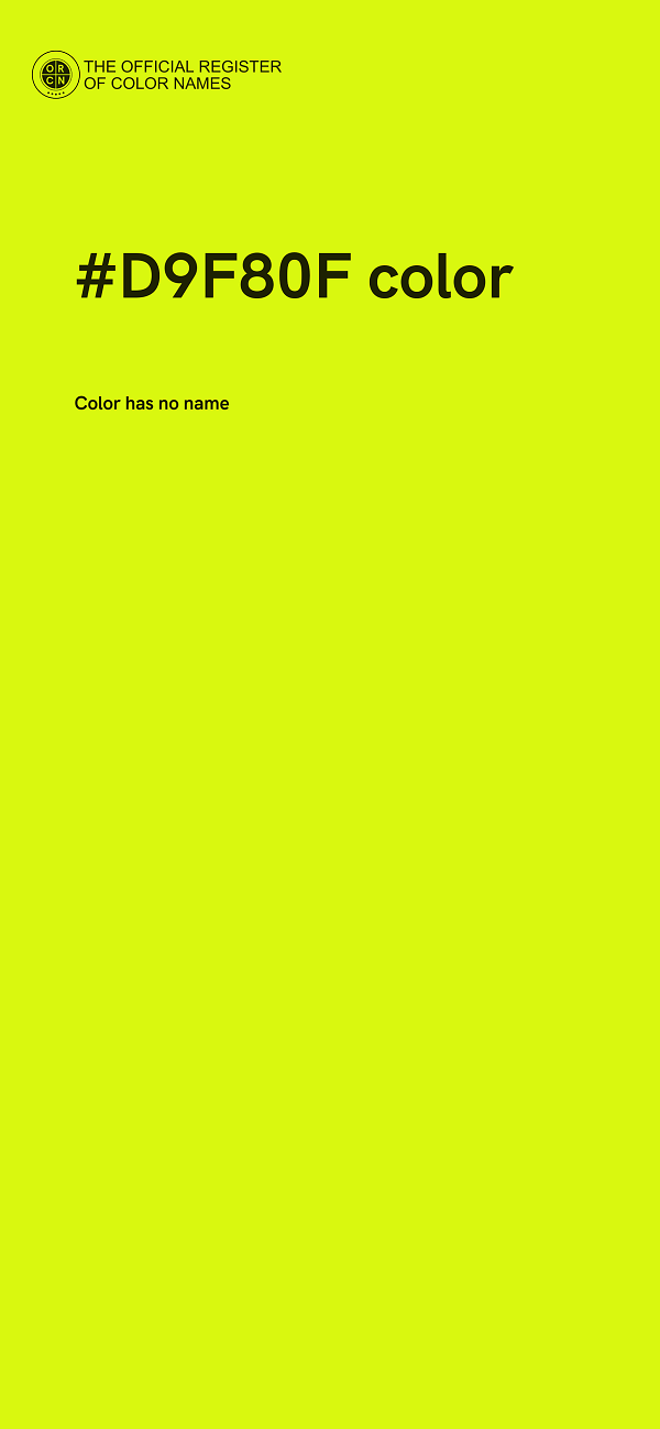 #D9F80F color image