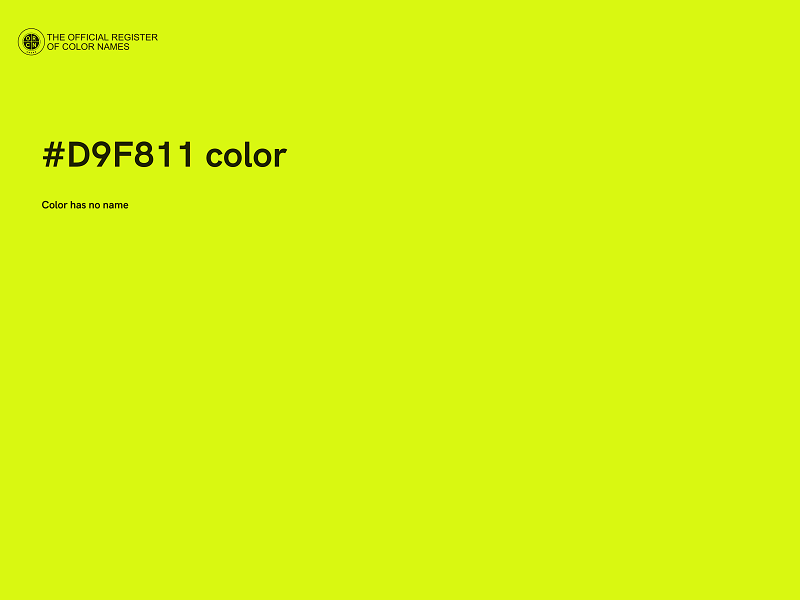 #D9F811 color image