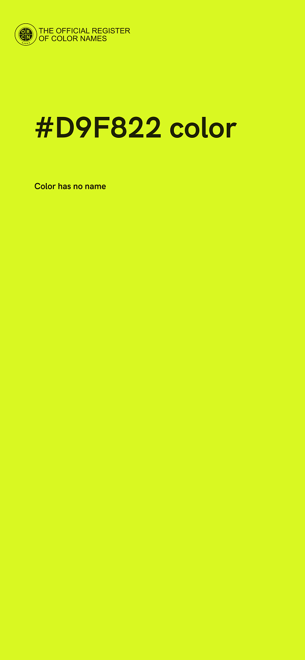 #D9F822 color image