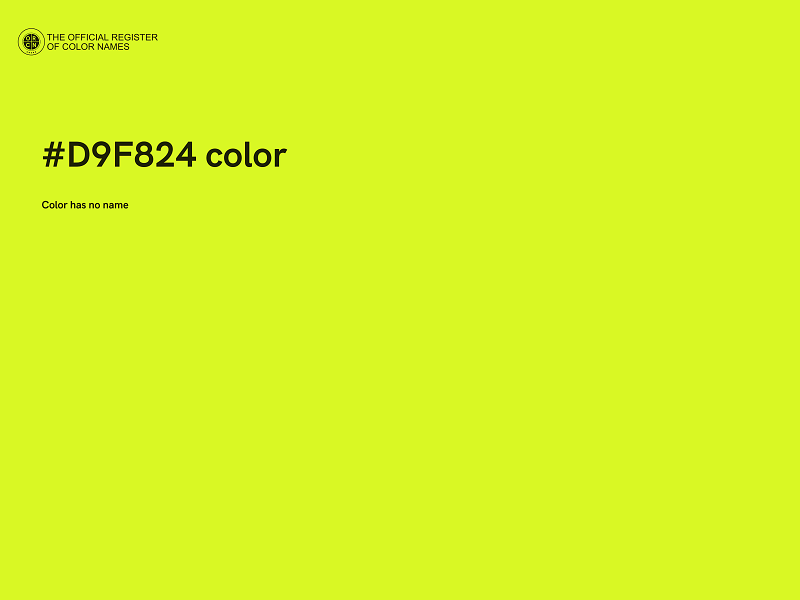 #D9F824 color image