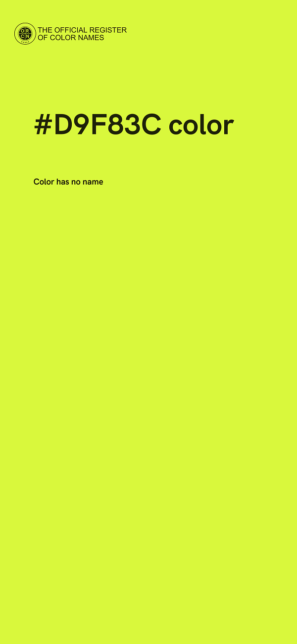 #D9F83C color image