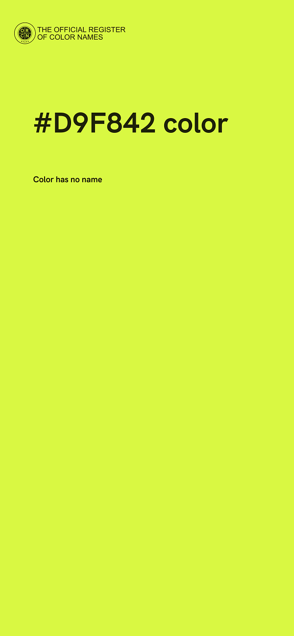 #D9F842 color image