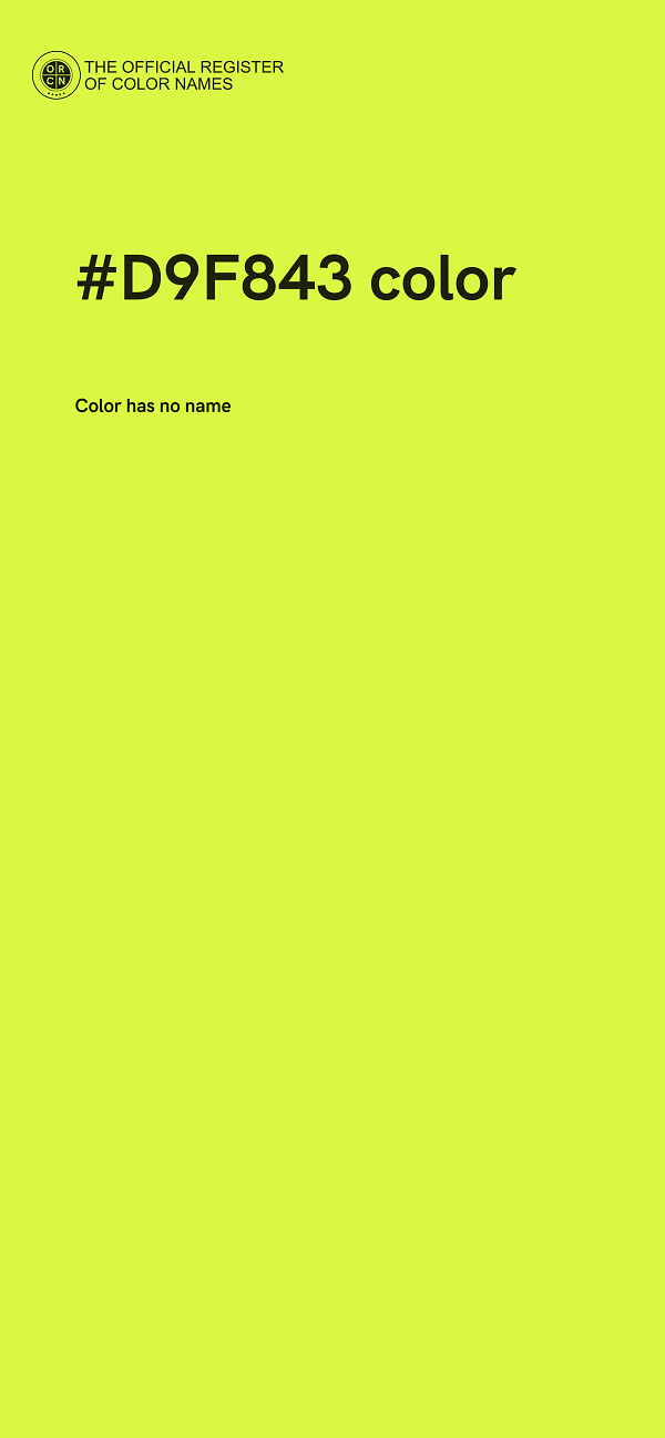 #D9F843 color image