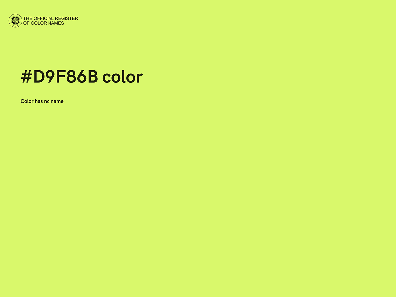 #D9F86B color image