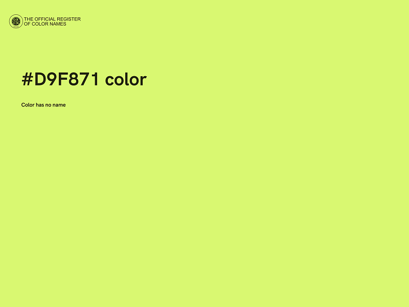 #D9F871 color image