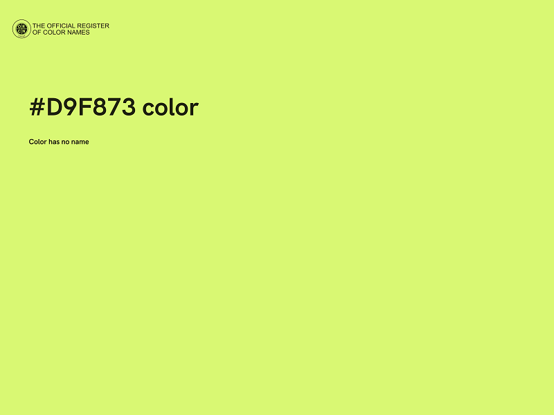 #D9F873 color image