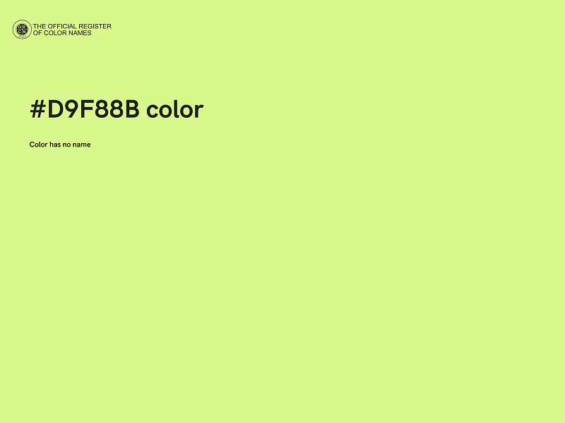 #D9F88B color image