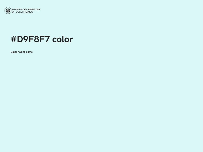 #D9F8F7 color image