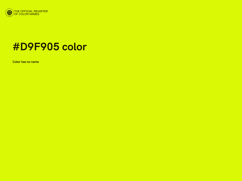 #D9F905 color image