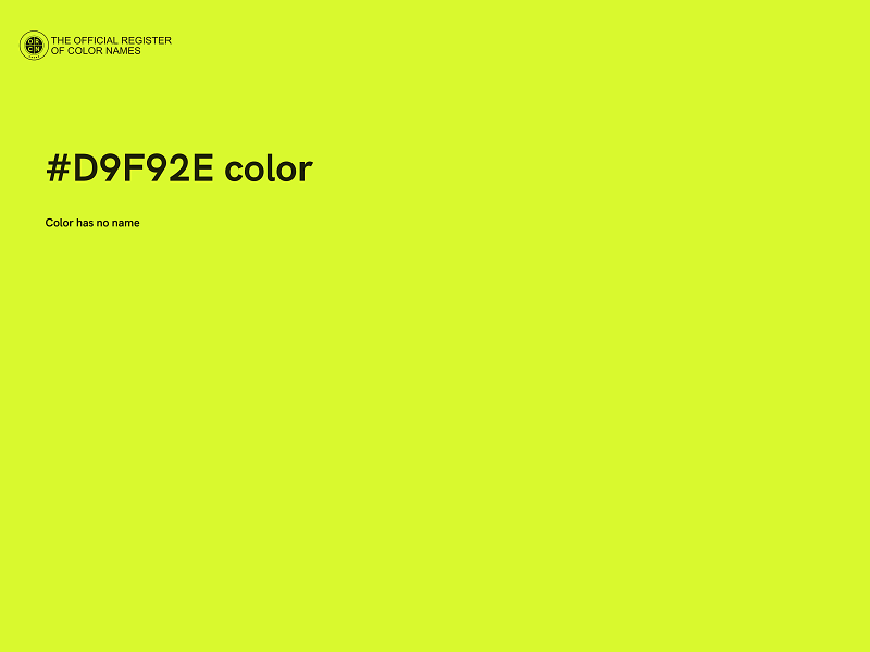 #D9F92E color image