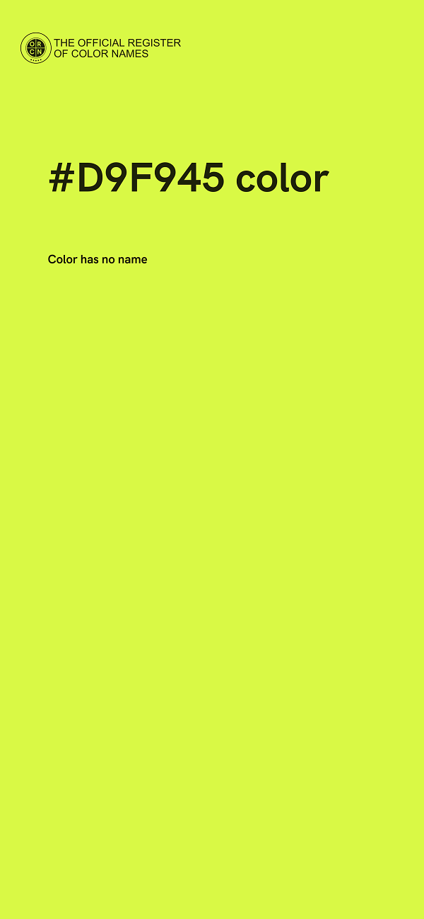 #D9F945 color image