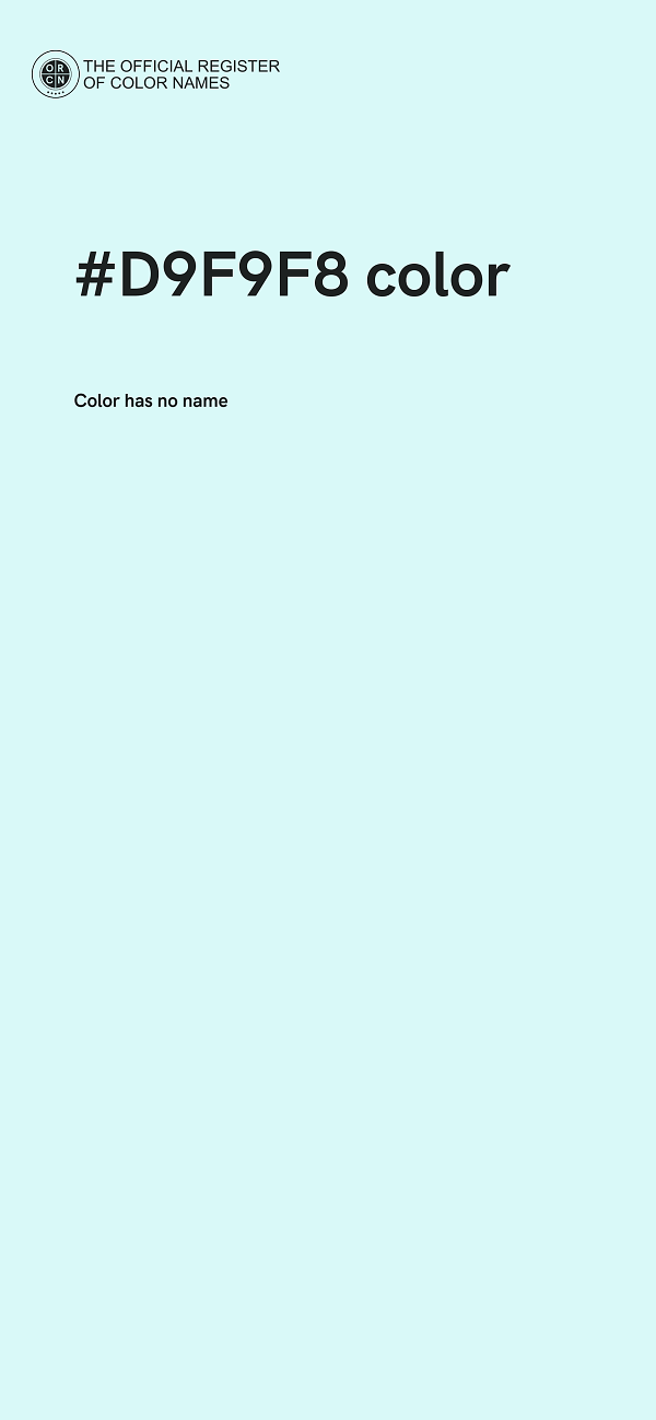 #D9F9F8 color image