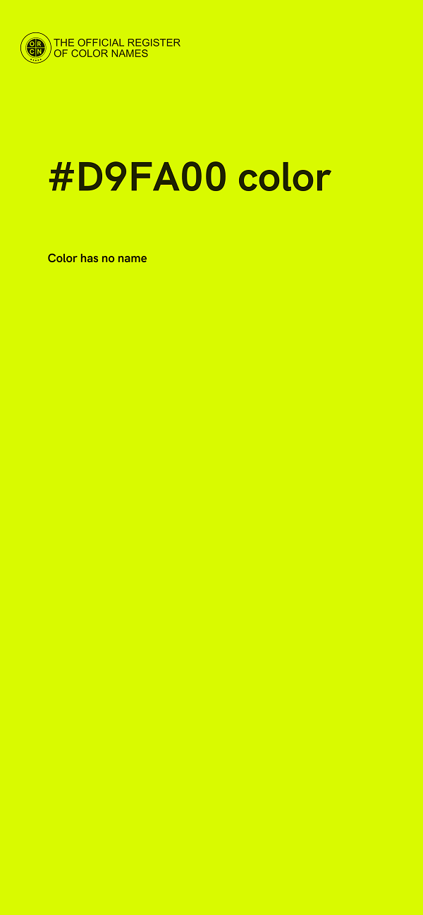 #D9FA00 color image