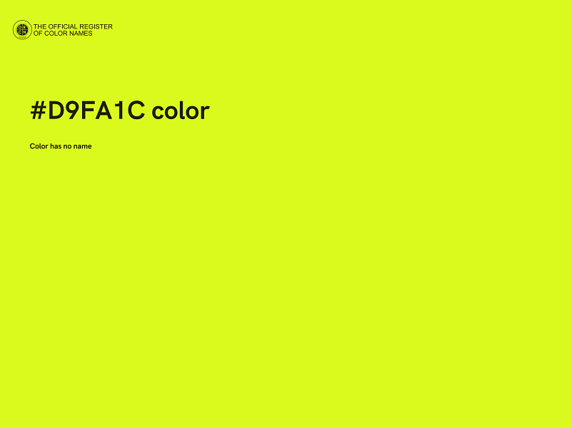 #D9FA1C color image