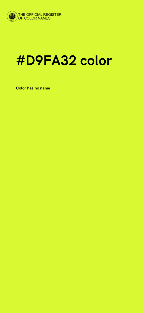 #D9FA32 color image