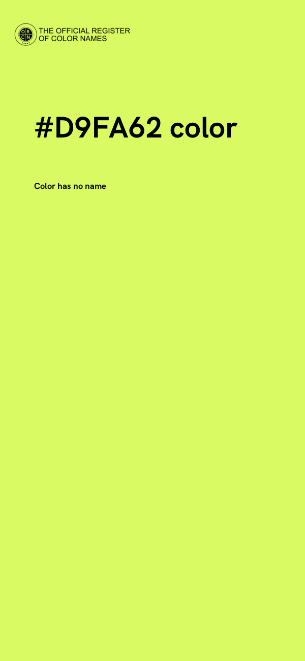 #D9FA62 color image