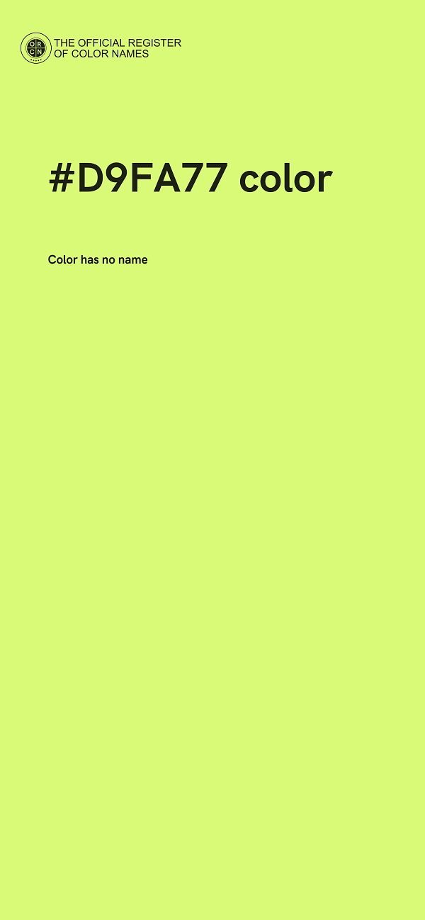 #D9FA77 color image
