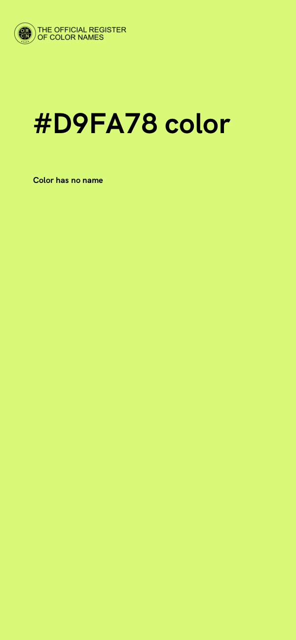 #D9FA78 color image