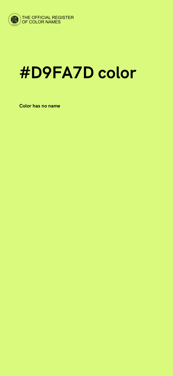 #D9FA7D color image