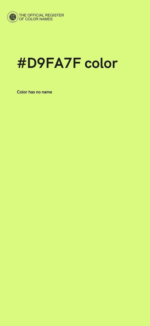 #D9FA7F color image