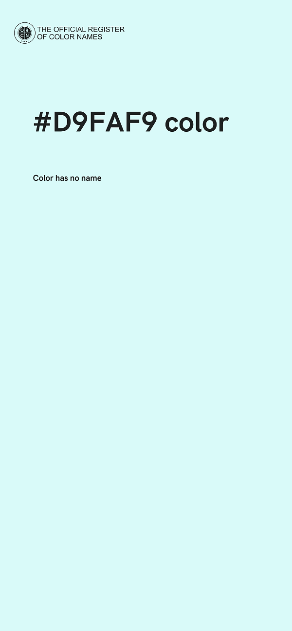 #D9FAF9 color image