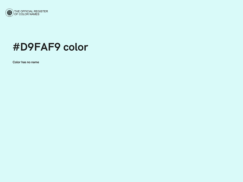 #D9FAF9 color image