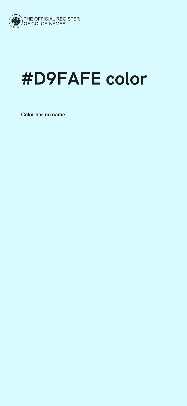 #D9FAFE color image