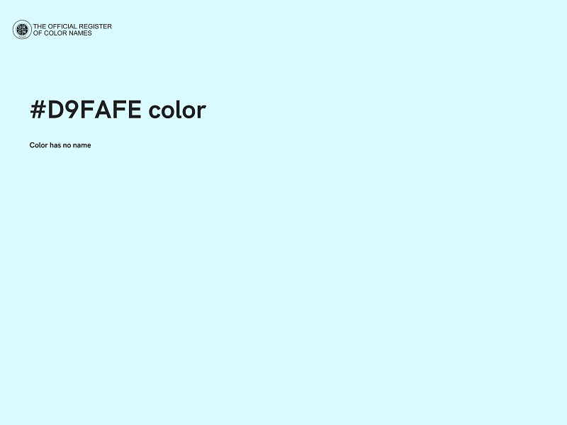 #D9FAFE color image