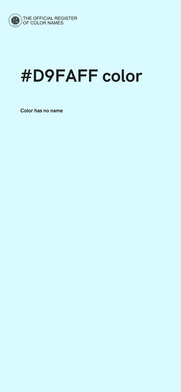 #D9FAFF color image