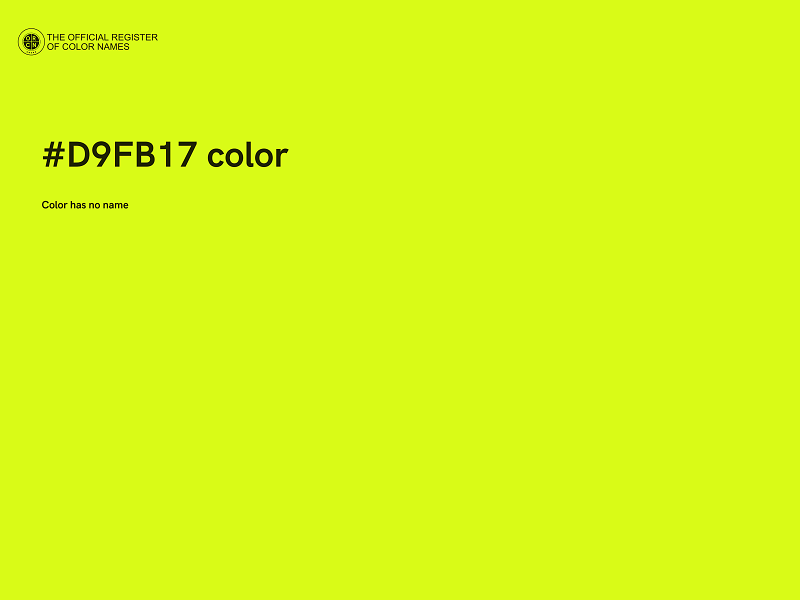 #D9FB17 color image