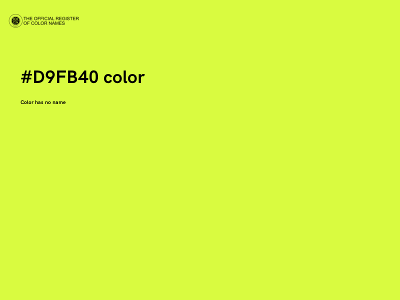 #D9FB40 color image