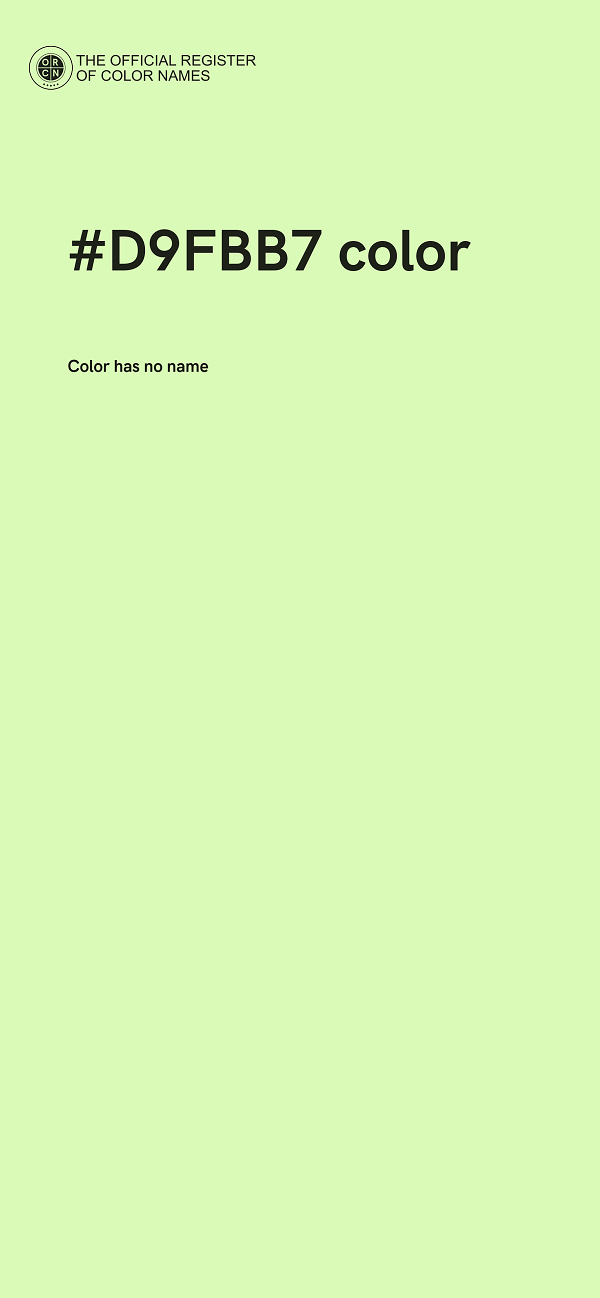 #D9FBB7 color image