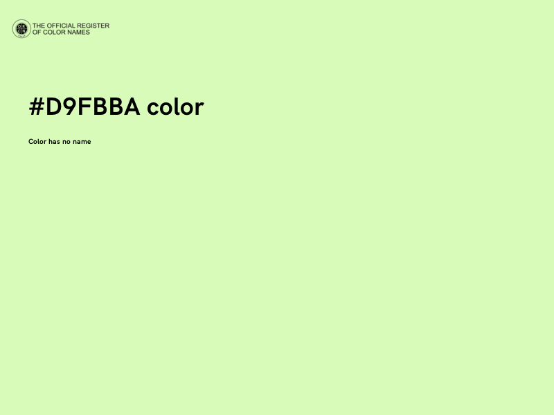 #D9FBBA color image