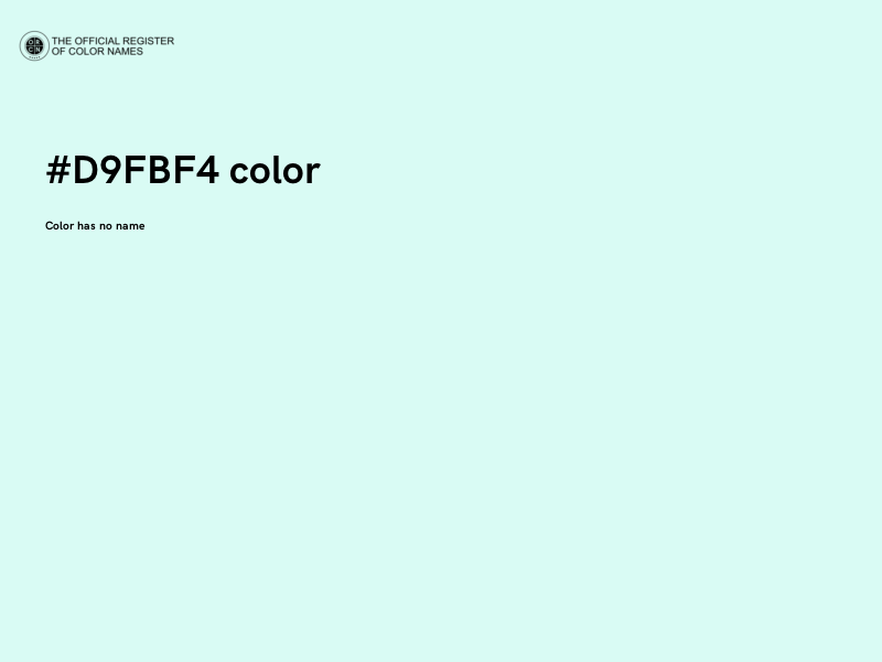 #D9FBF4 color image