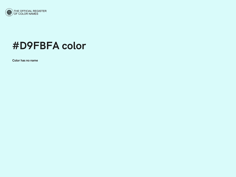 #D9FBFA color image