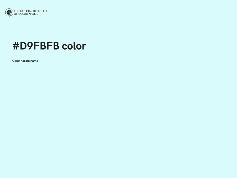 #D9FBFB color image