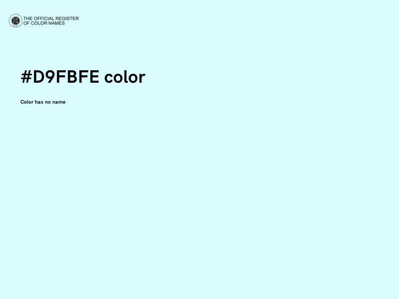 #D9FBFE color image