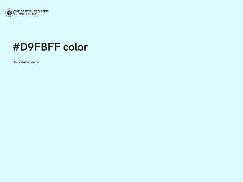 #D9FBFF color image