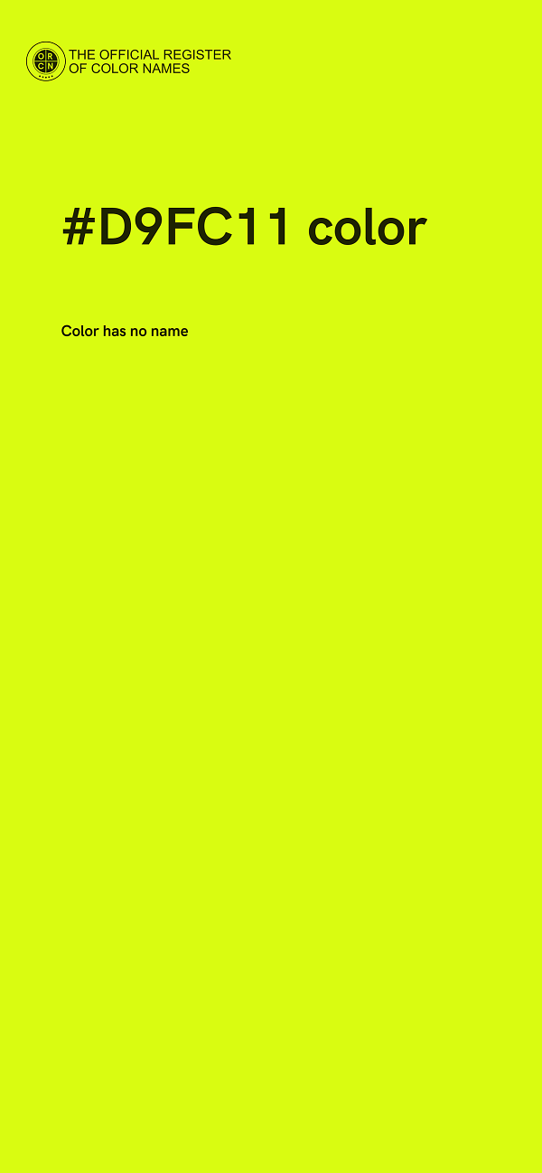 #D9FC11 color image