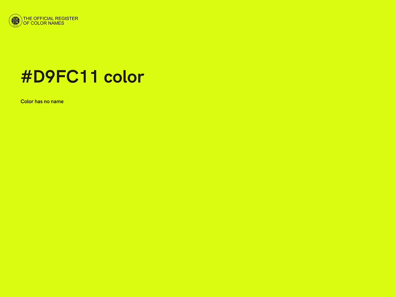 #D9FC11 color image