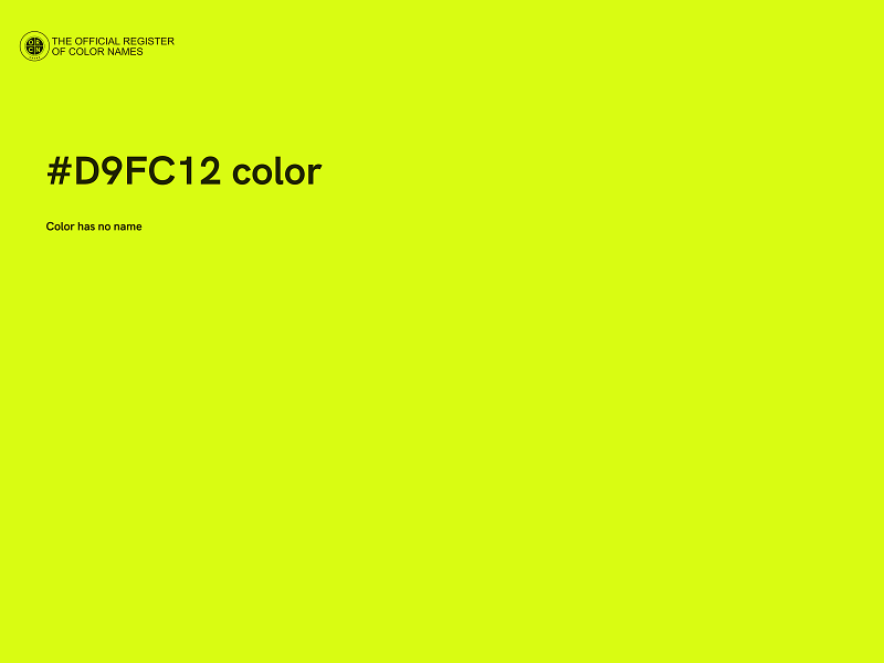 #D9FC12 color image