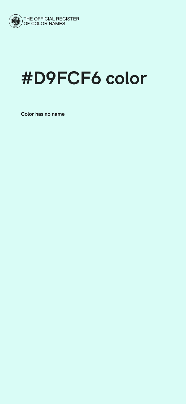 #D9FCF6 color image