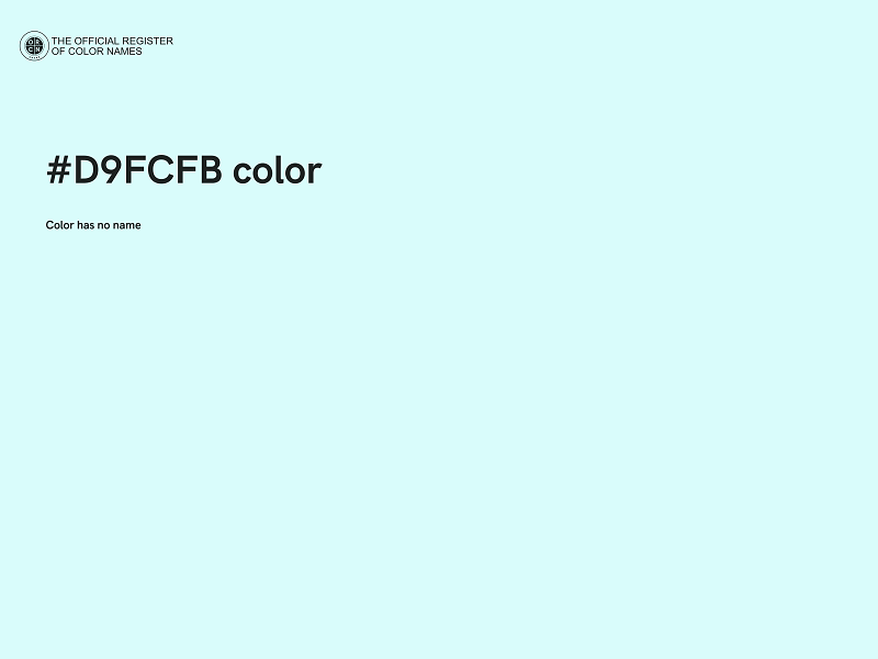 #D9FCFB color image