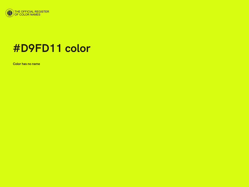 #D9FD11 color image