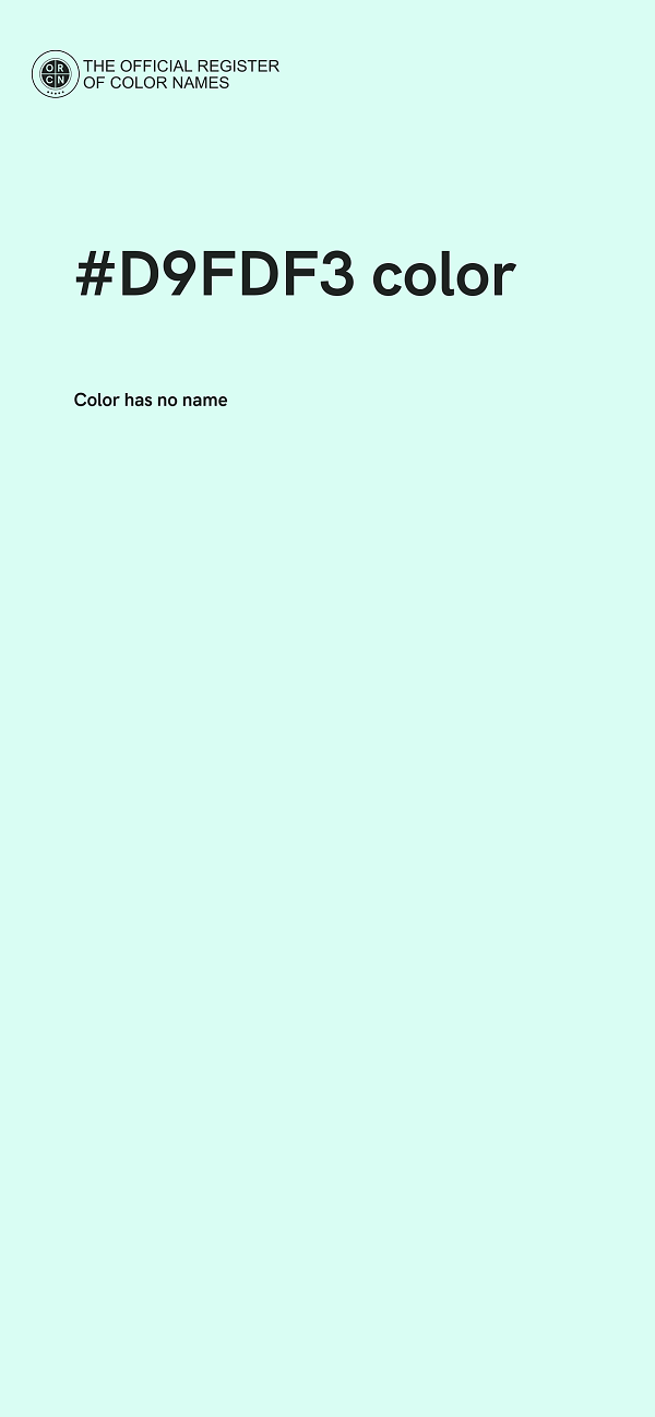 #D9FDF3 color image
