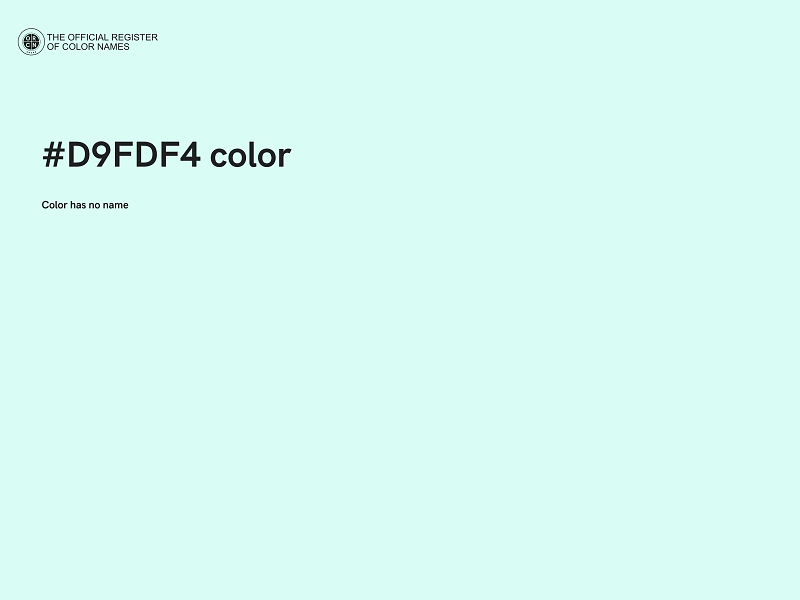 #D9FDF4 color image