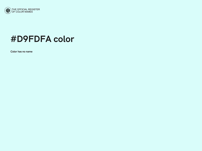 #D9FDFA color image