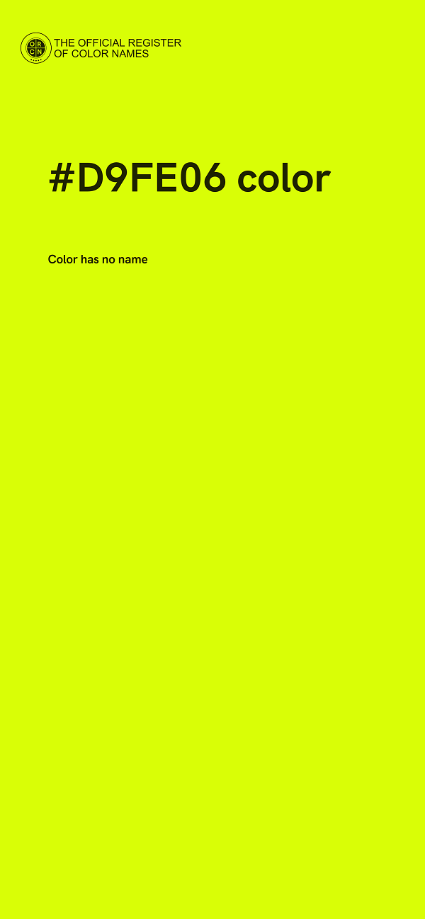 #D9FE06 color image