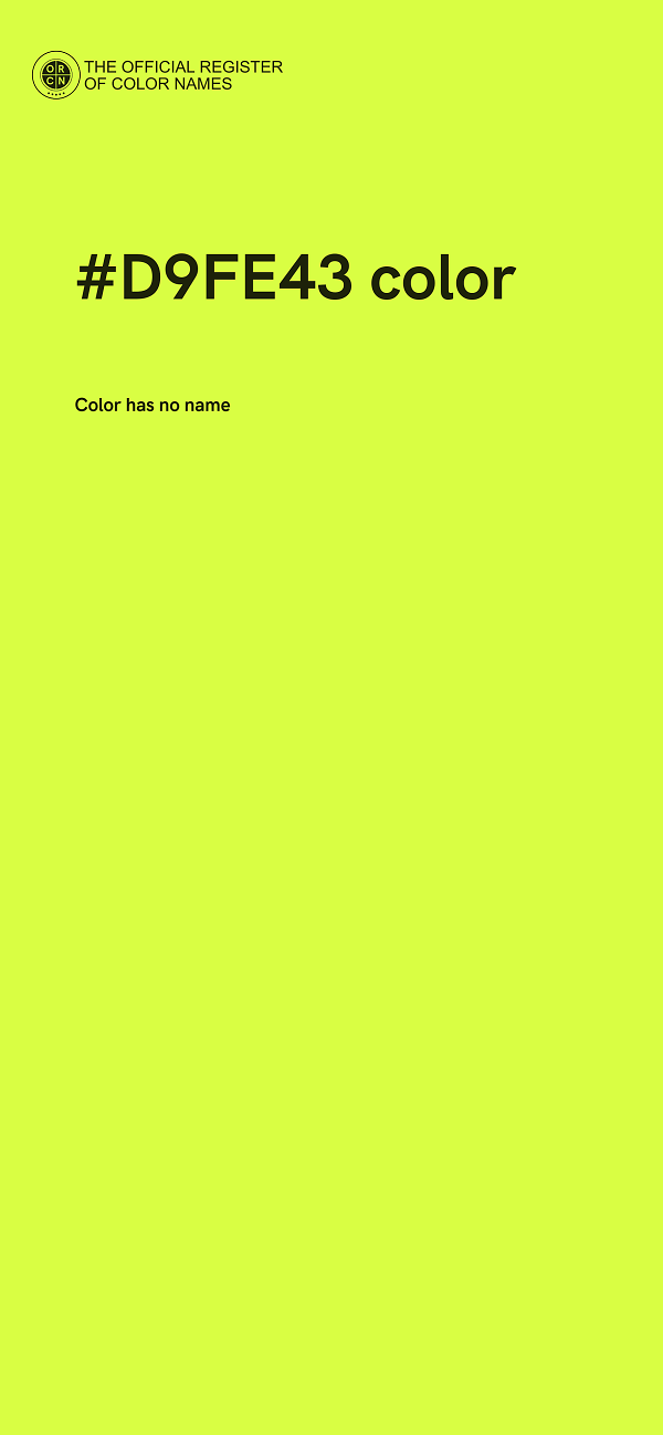 #D9FE43 color image